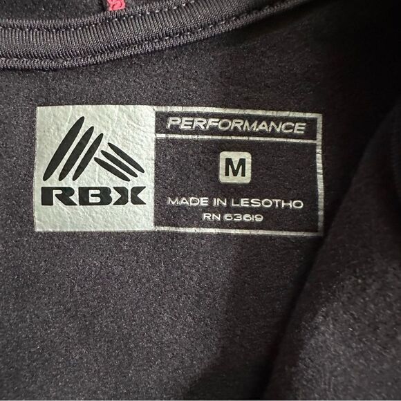 RBX Performance Gray & Pink Activewear Long Sleeve Hoodie Pullover Size Medium - Picture 6 of 12